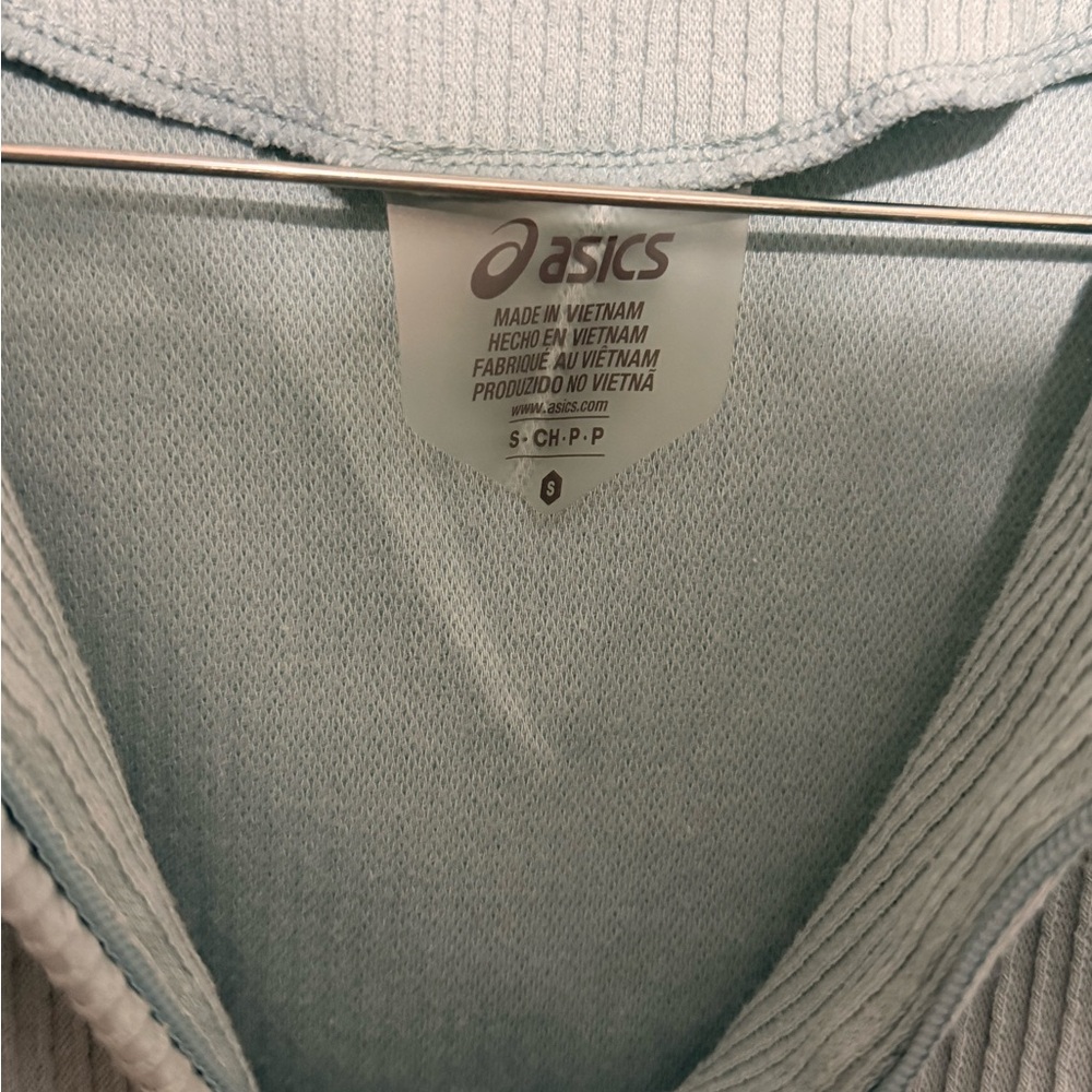 Asics Light Blue Ribbed Sweater - Picture 3 of 4